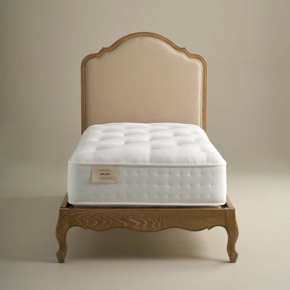 Sienna Beau Linen Bed, Weathered Oak / Natural, Single